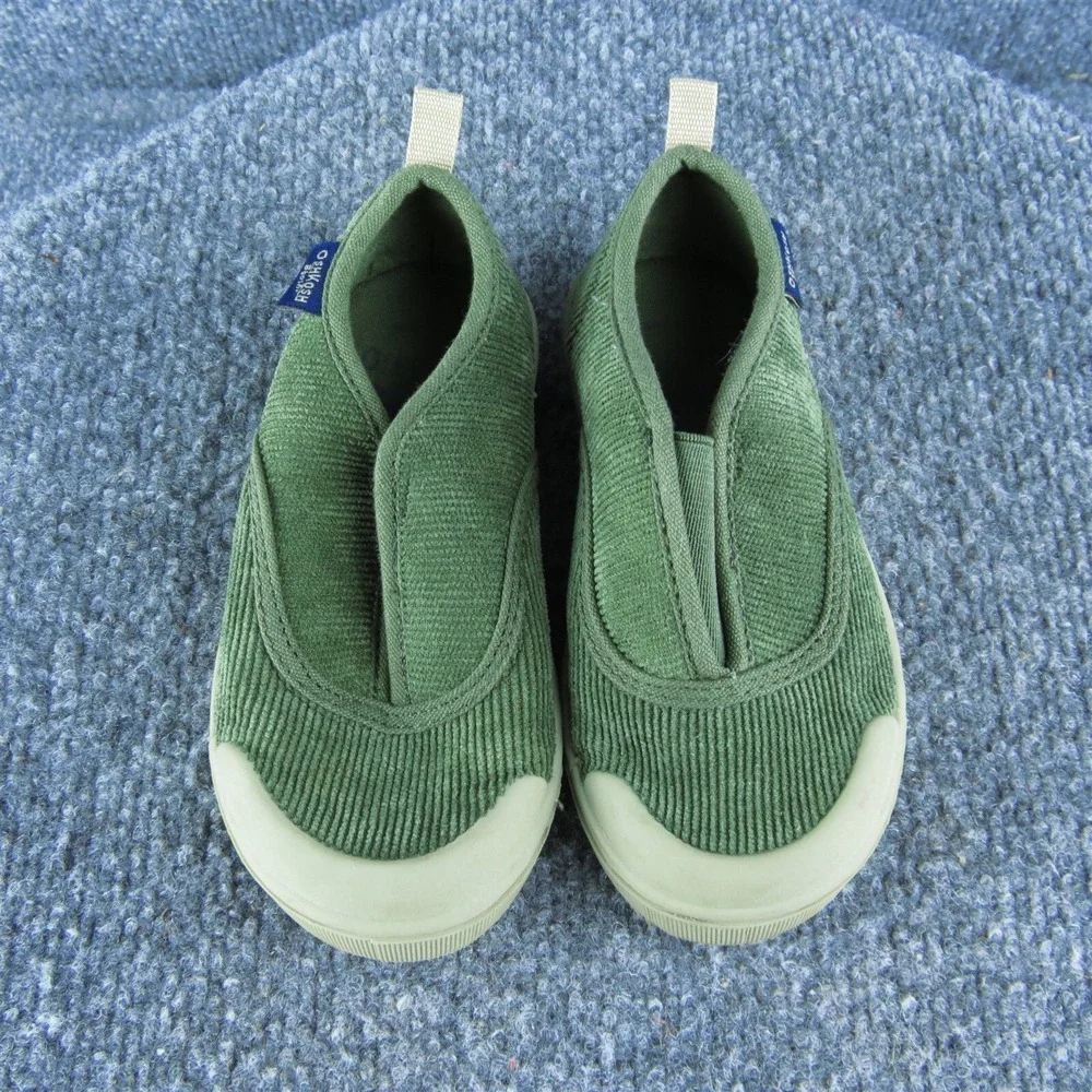 OshKosh B'gosh Boys Sneaker Size T 7 Medium Shoes‎ Green Fabric Slip On